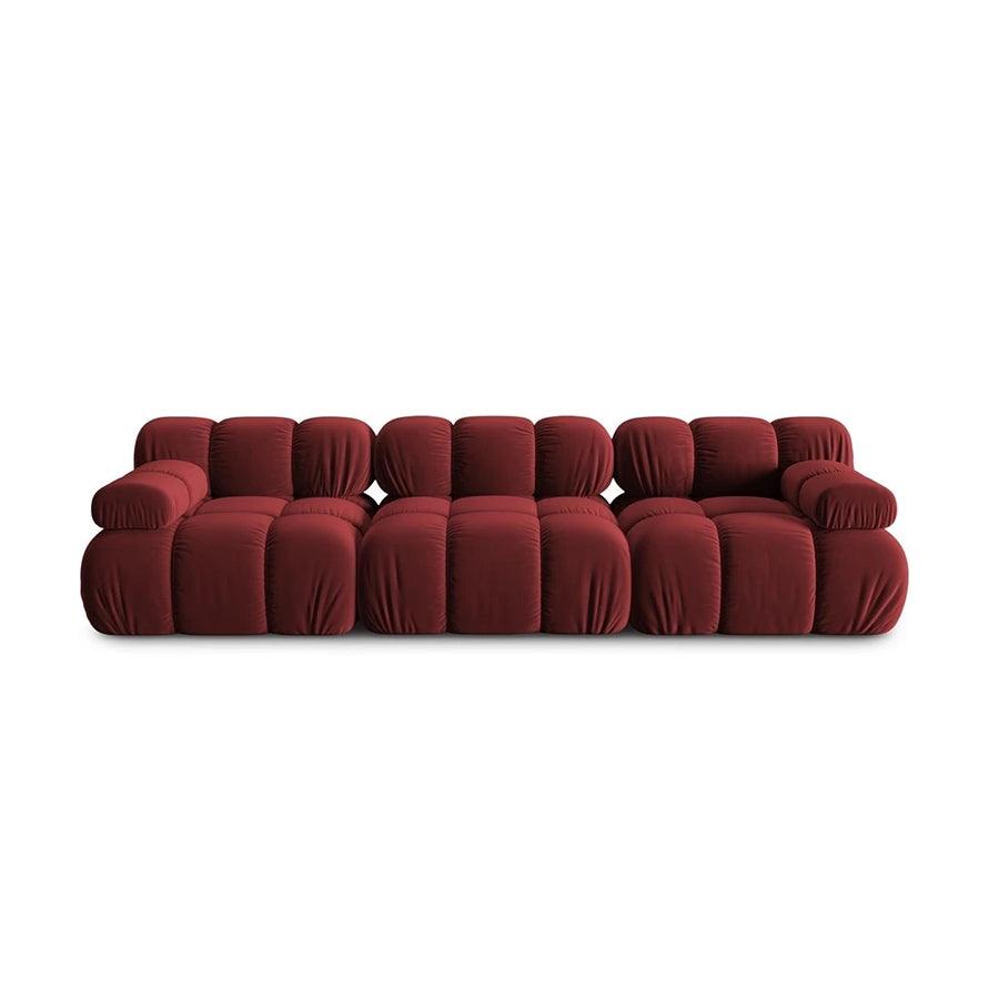 Canapea modulara rosie pentru 3 persoane Bellis - Poetic Store