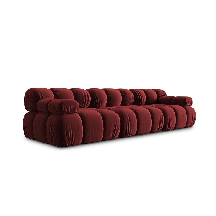 Canapea modulara rosie pentru 3 persoane Bellis - Poetic Store