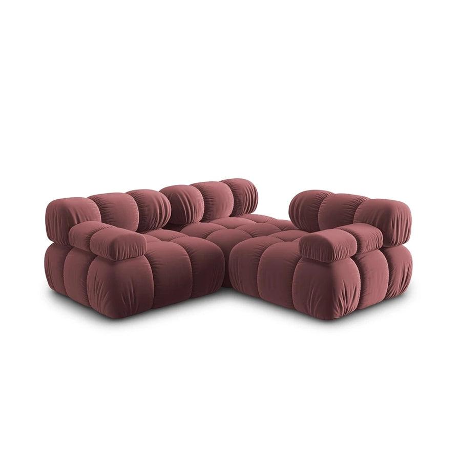 Canapea modulara roz pentru 3 persoane Bellis - Poetic Store