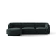 Canapea neagra cu colt boucle Miley Left
