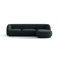 Canapea neagra cu colt boucle Miley Right