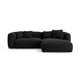 Canapea extensibila neagra din textil Martina Right