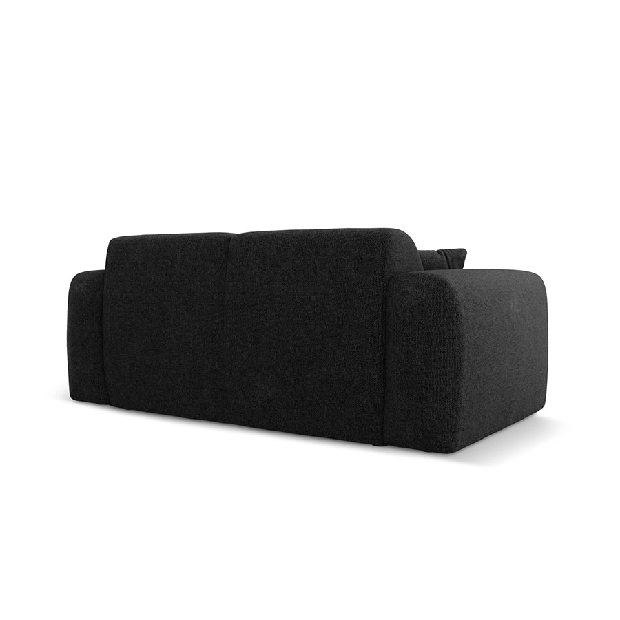 Canapea neagra pentru 2 persoane din chenille Nolio