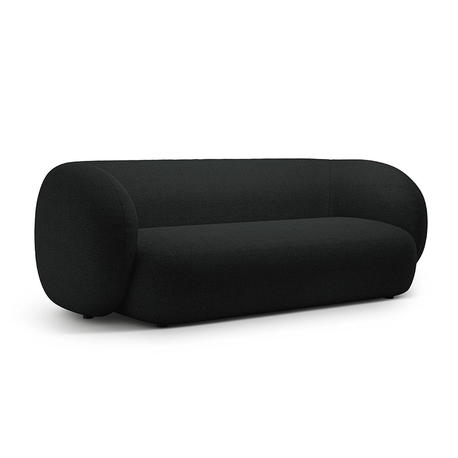 Canapea neagra pentru 3 persoane Boucle Kate