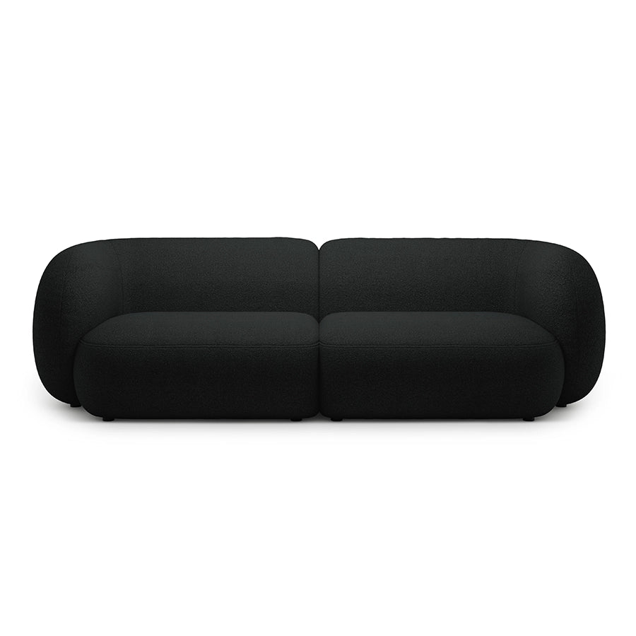 Canapea neagra pentru 4 persoane Boucle Kate