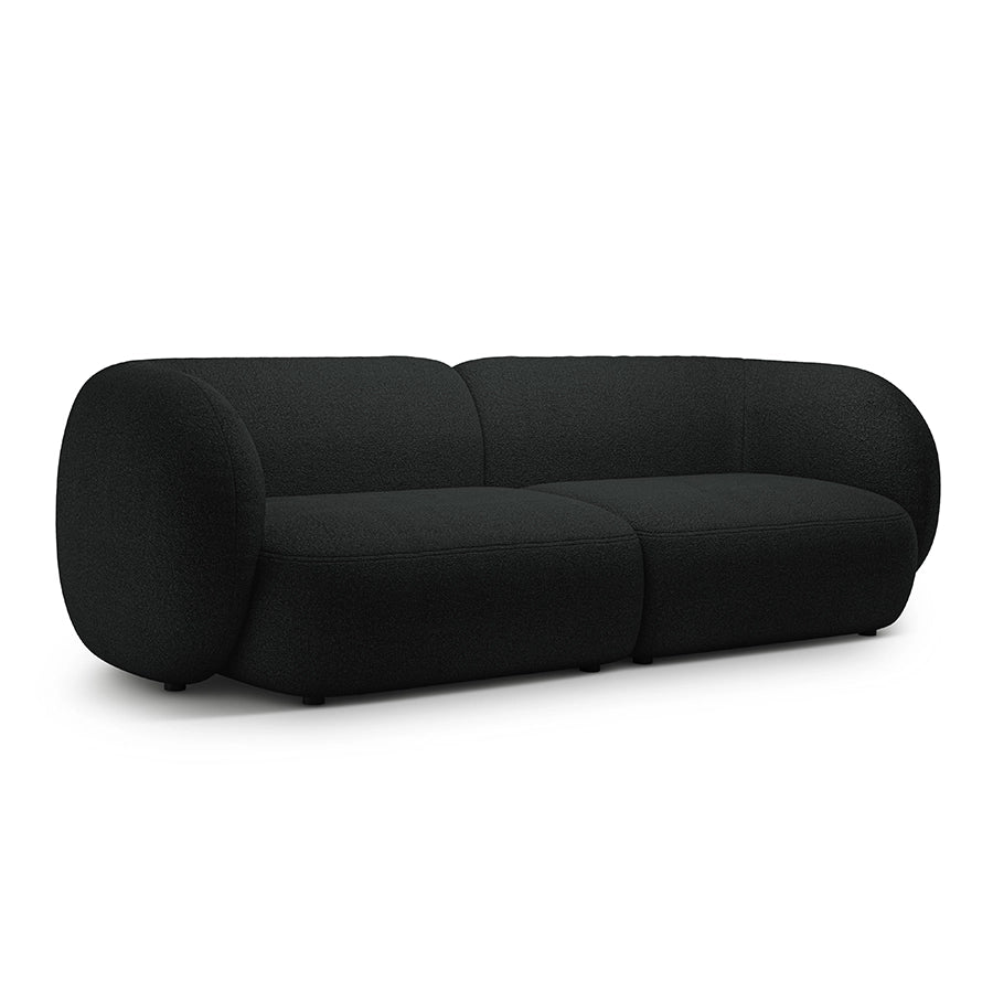 Canapea neagra pentru 4 persoane Boucle Kate
