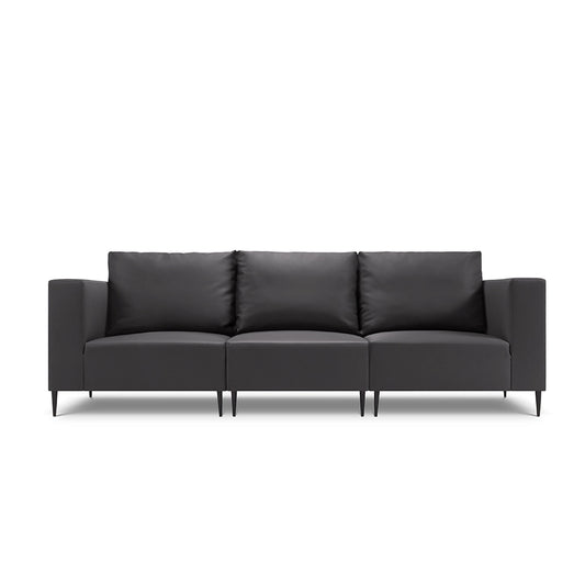 Canapea neagra pentru exterior cu 3 locuri Fiji