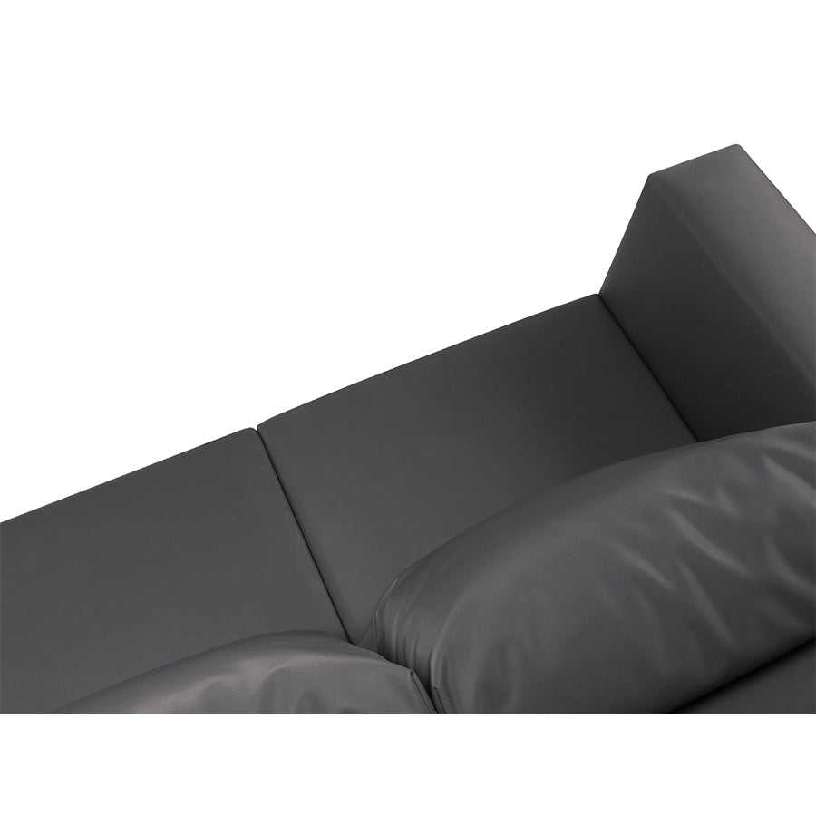 Canapea neagra pentru exterior cu 3 locuri Fiji