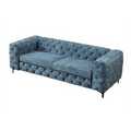 Canapea petrol din catifea 235 cm Modern Barock