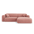 Canapea roz cu colt din chenille 230 Nolio Right