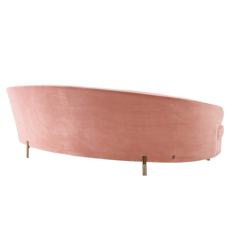 Canapea roz din catifea Pierson Eichholtz