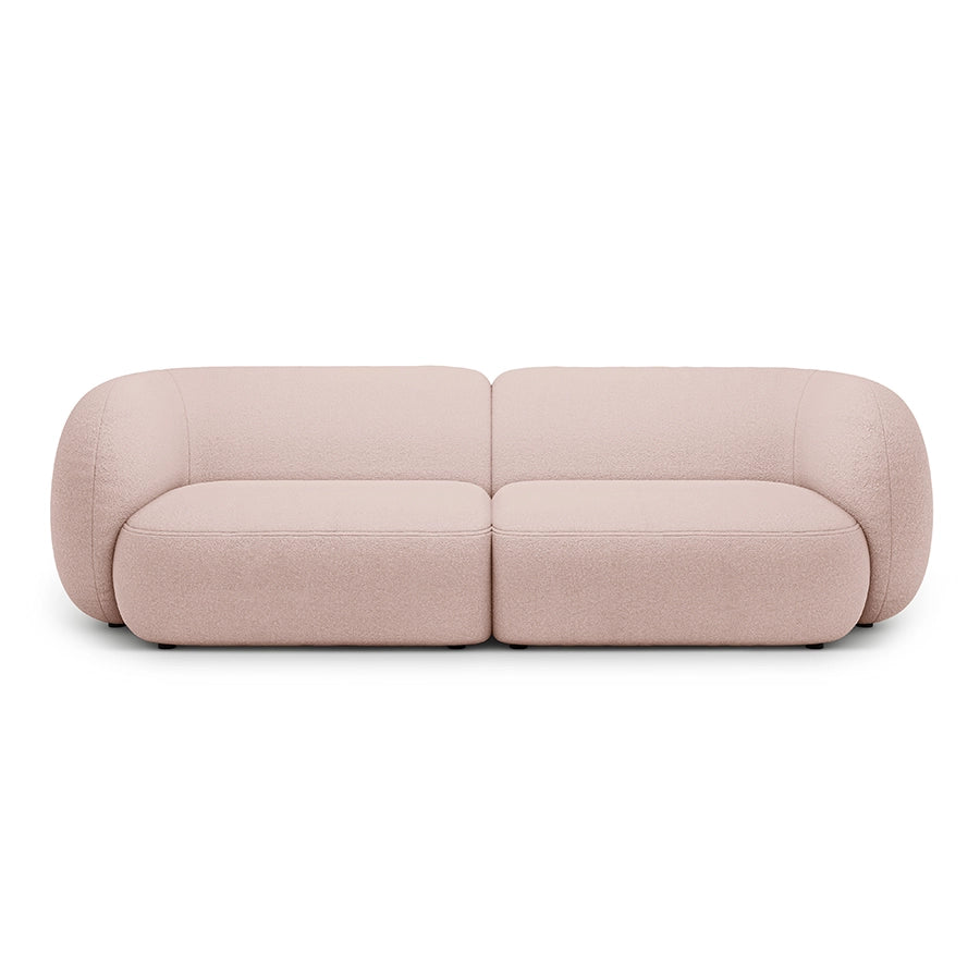 Canapea roz pentru 4 persoane Boucle Kate