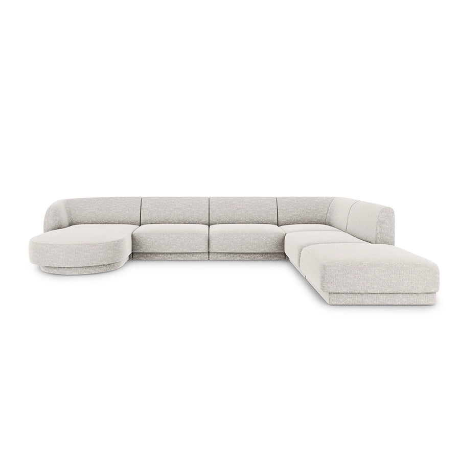 Canapea silver din chenille Panoramic Right Miley