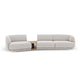 Canapea silver pentru 3 persoane din chenille Coffe Miley