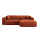 Canapea teracota cu colt din chenille 230 Nolio Right