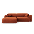 Canapea teracota cu colt din chenille 235 Nolio Left