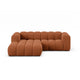 Canapea teracota cu colt din chenille Lupine Small Left