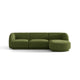 Canapea verde cu colt boucle Miley Right
