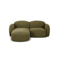 Canapea verde cu colt din catifea 194 cm Blair Left