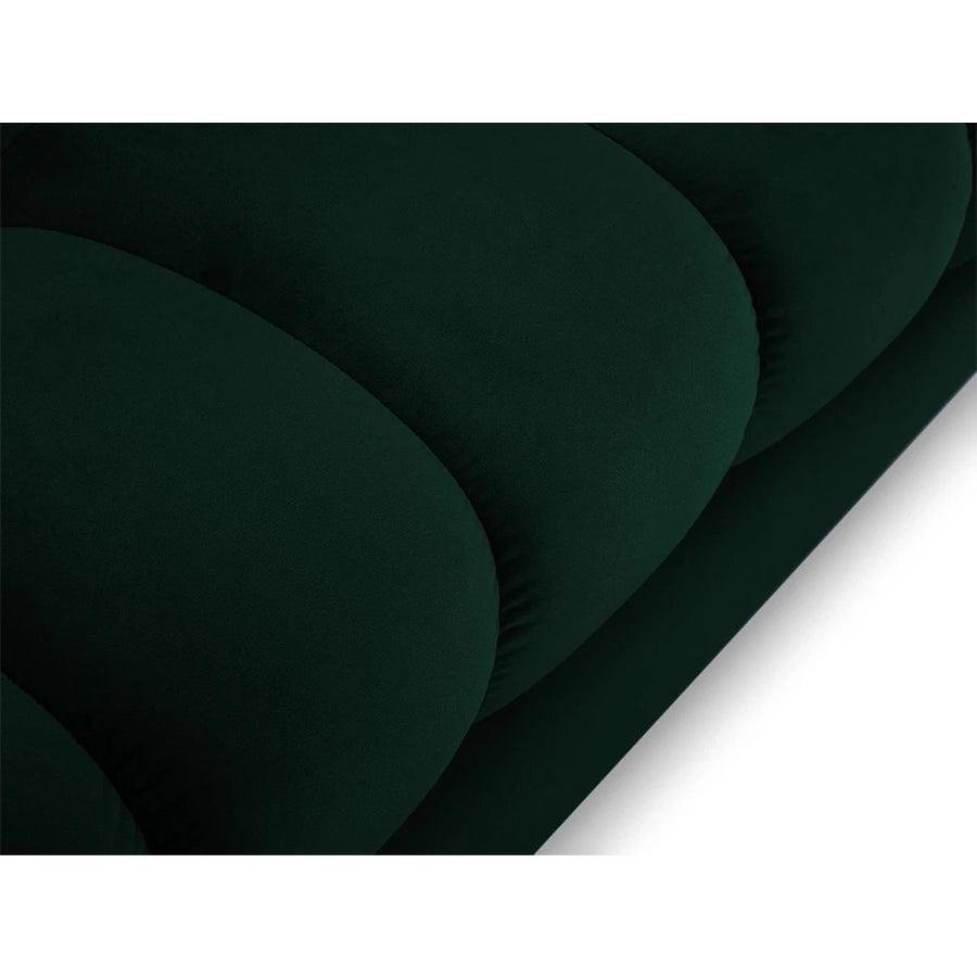 Canapea verde cu colt din catifea Left Mamaia - Poetic Store