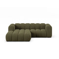 Canapea verde cu colt din chenille Lupine Small Left