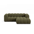 Canapea verde cu colt din chenille Lupine Small Right
