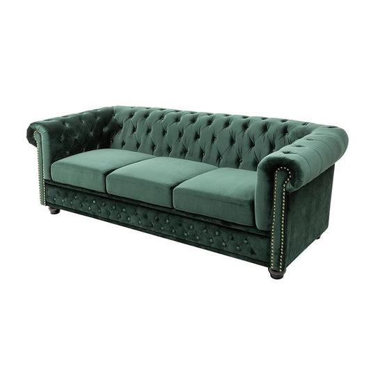 Canapea verde de 3 locuri Chesterfield Invicta Interior - Poetic Store