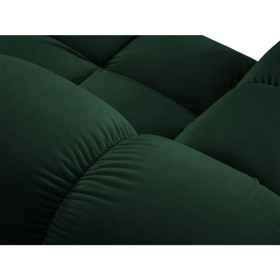 Canapea verde din catifea Panoramic Right Bellis - Poetic Store