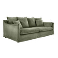 Canapea verde din cord 200 cm Heaven