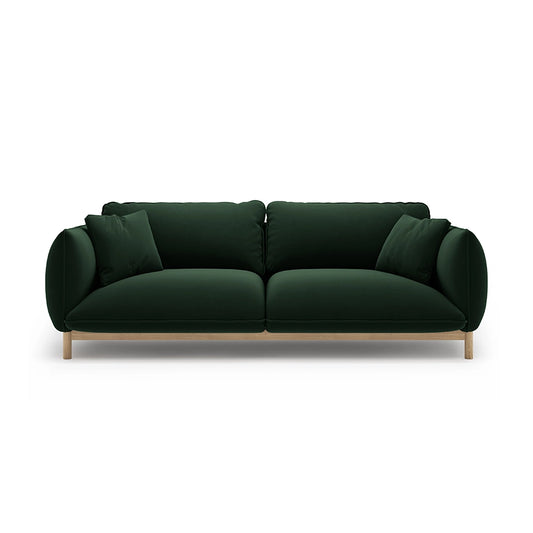 Canapea verde inchis din catifea 208 cm Lona