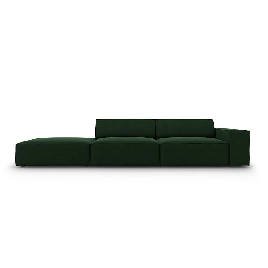 Canapea verde inchis din catifea cu 3 locuri Jodie