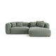 Canapea verde moss extensibila din textil Martina Right