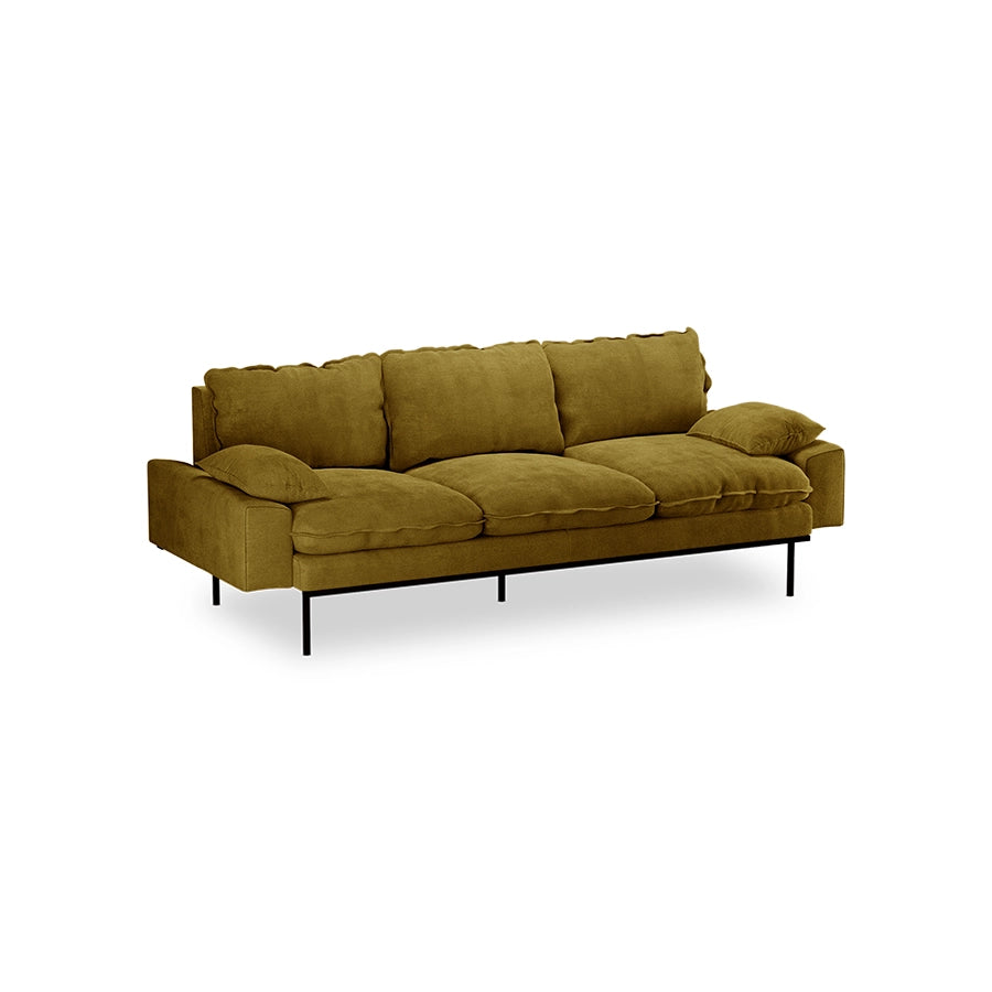 Canapea verde olive pentru 3 persoane Retro HKliving