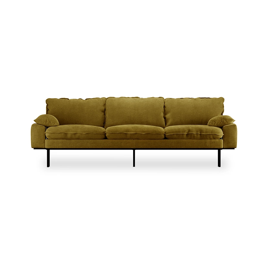 Canapea verde olive pentru 4 persoane Retro HKliving