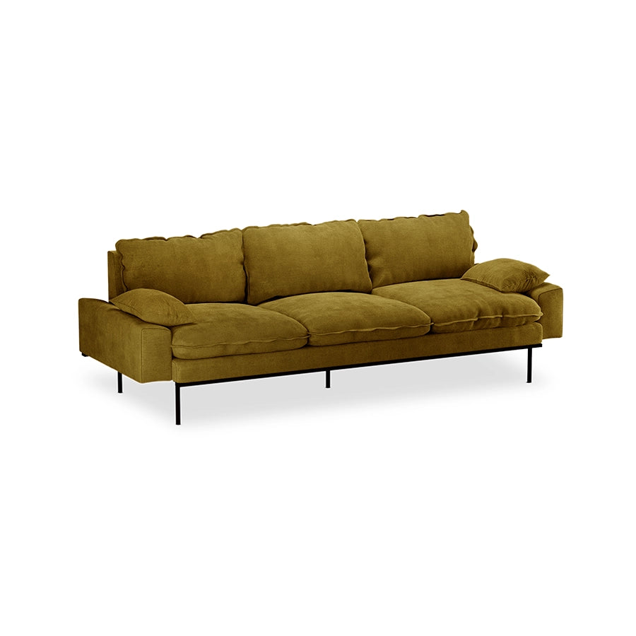 Canapea verde olive pentru 4 persoane Retro HKliving