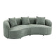 Canapea verde pentru 3 persoane boucle Atelier