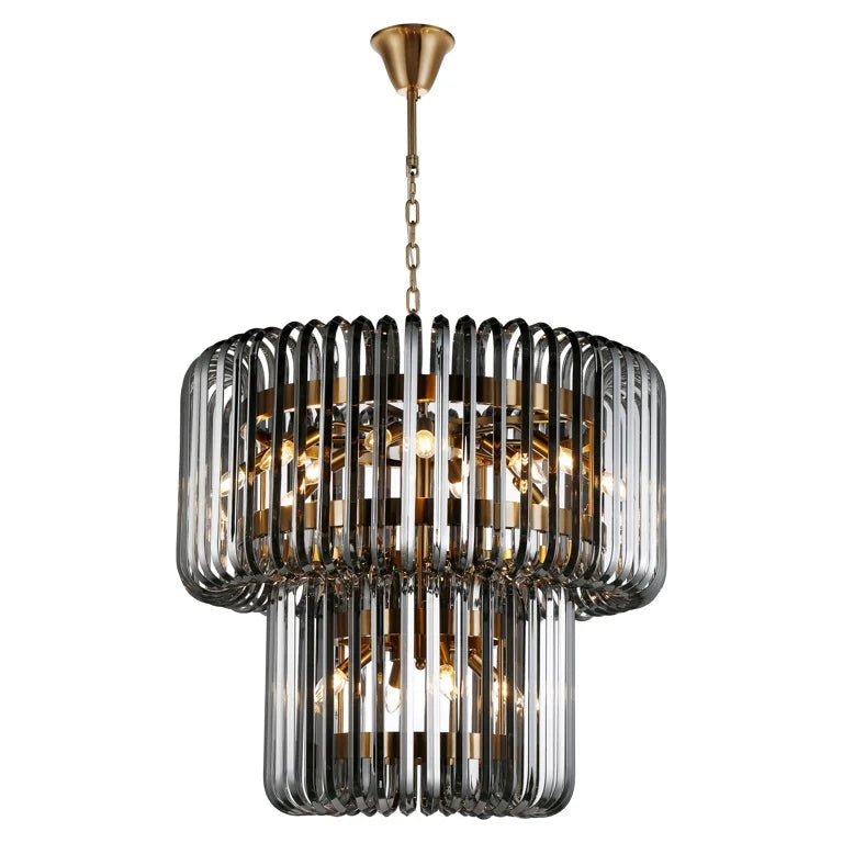 Candelabru silver din sticla Bryon