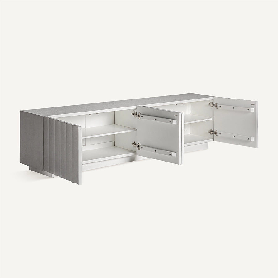 Comoda TV alba din MDF 200 cm Mulcey