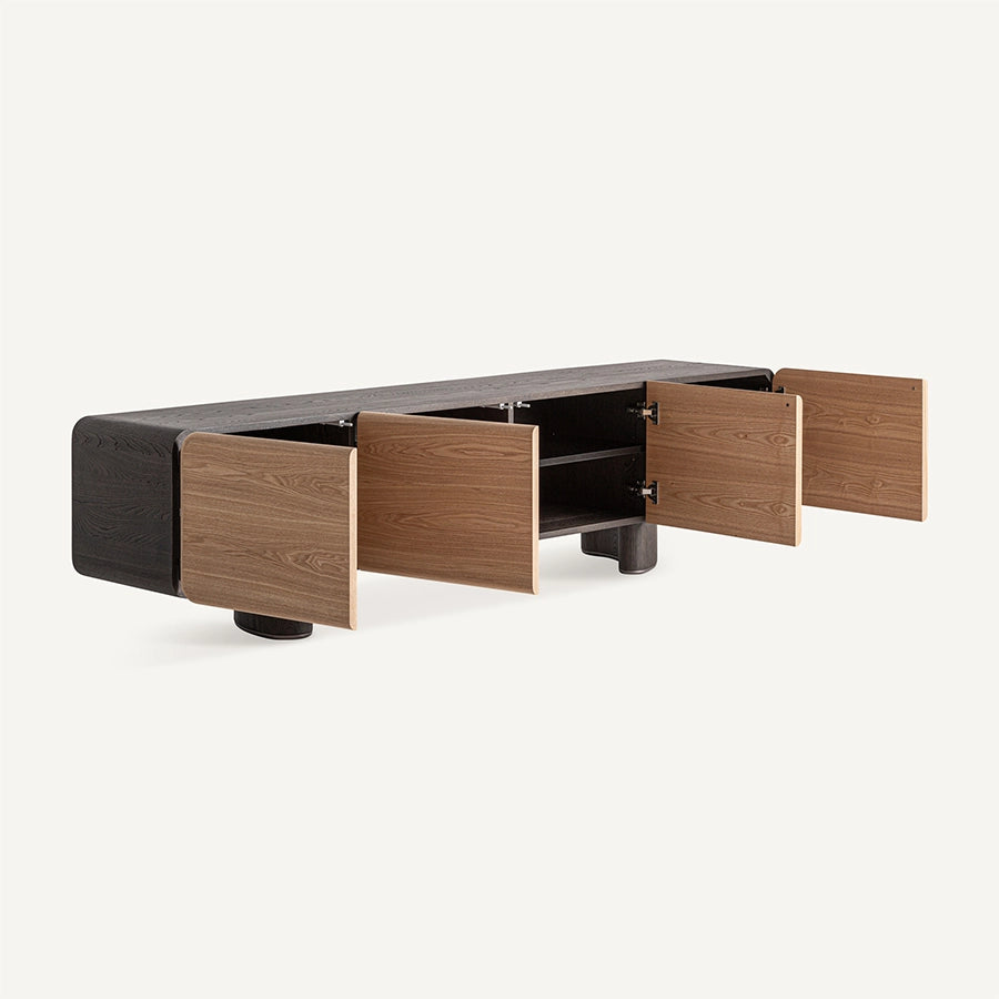 Comoda TV maro din MDF Laneo Stand