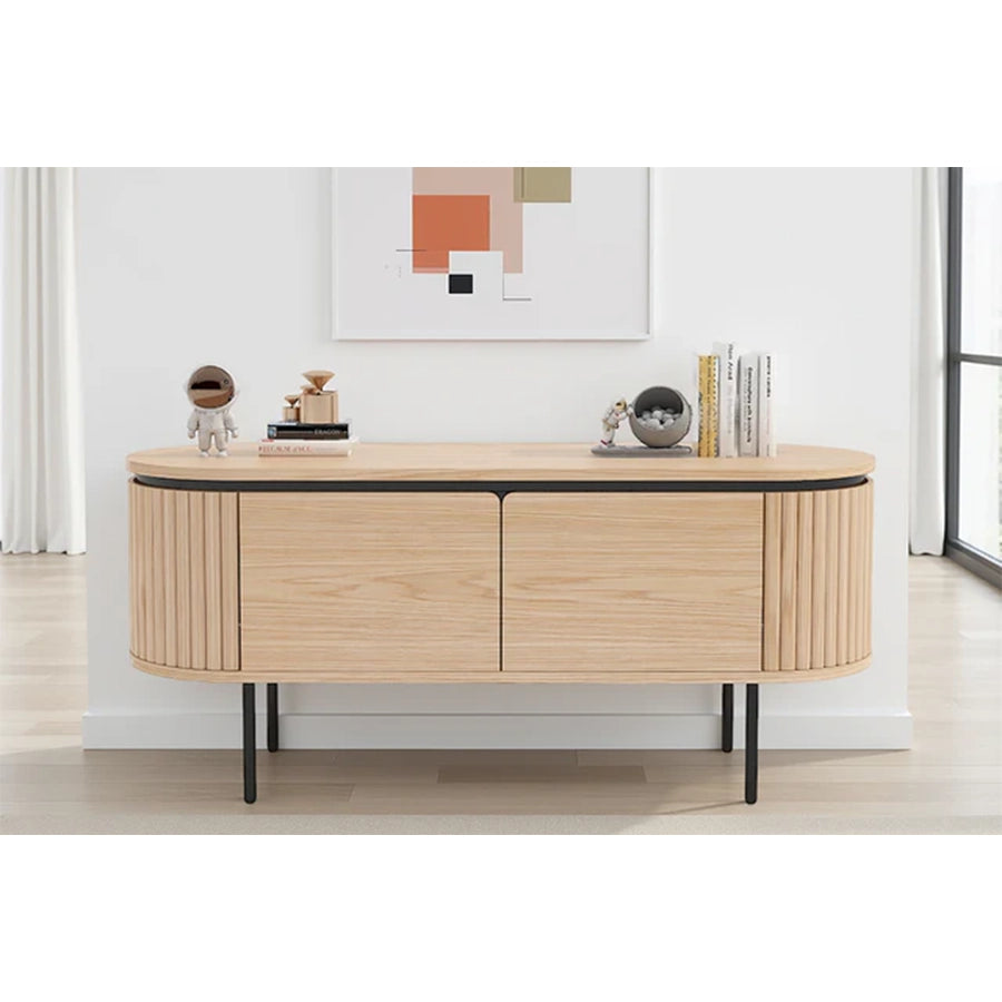 Comoda TV maro din lemn 120 cm Atelier
