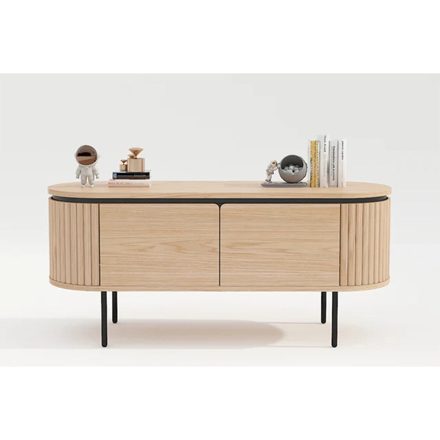 Comoda TV maro din lemn 120 cm Atelier