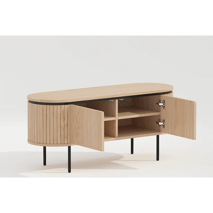 Comoda TV maro din lemn 120 cm Atelier