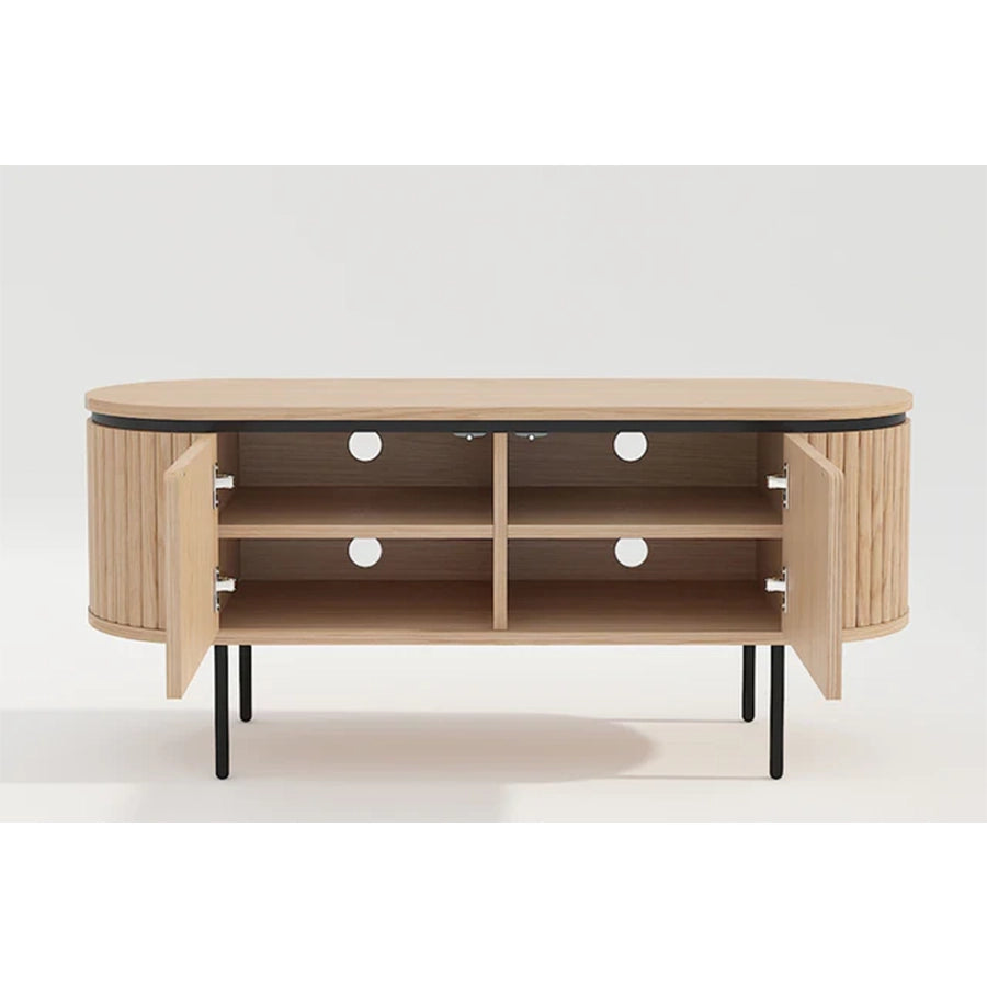 Comoda TV maro din lemn 120 cm Atelier