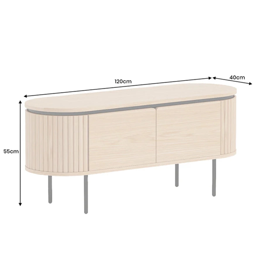 Comoda TV maro din lemn 120 cm Atelier