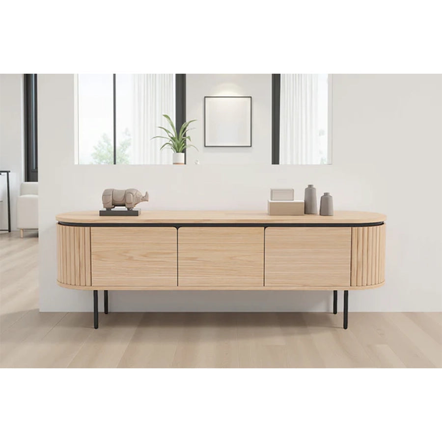 Comoda TV maro din lemn 160 cm Atelier