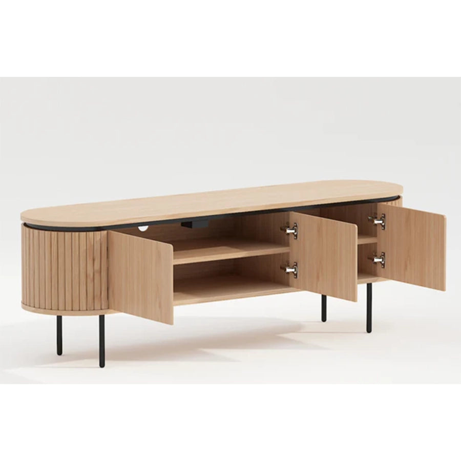 Comoda TV maro din lemn 160 cm Atelier