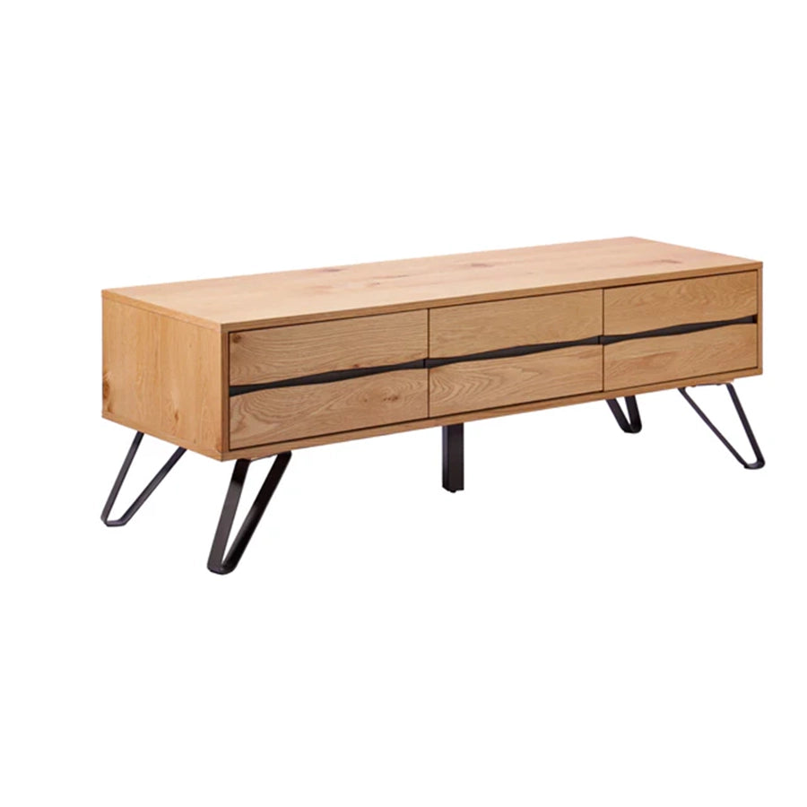 Comoda TV maro din lemn 160 cm Living Edge