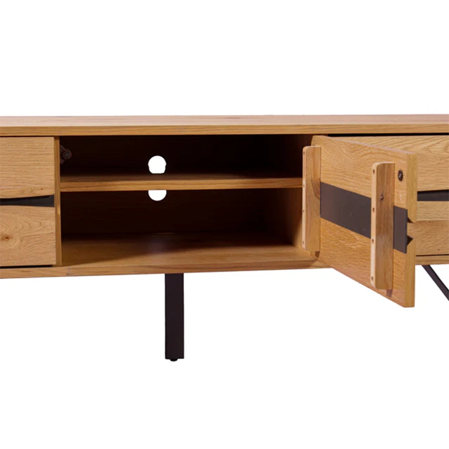 Comoda TV maro din lemn 160 cm Living Edge