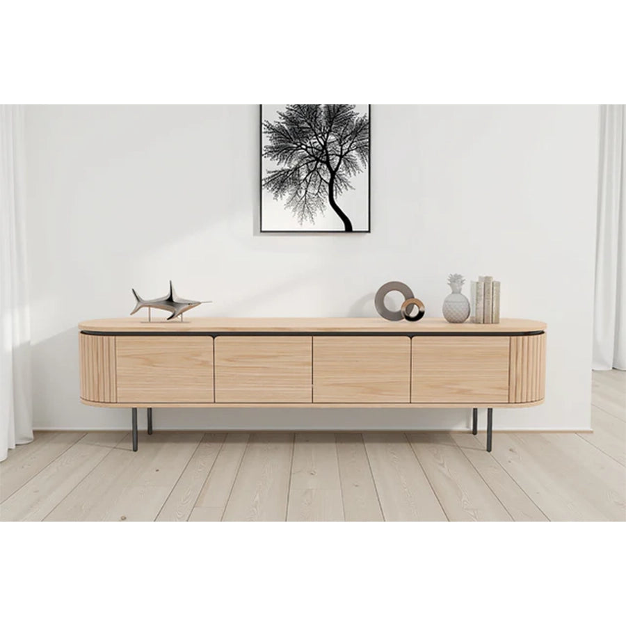 Comoda TV maro din lemn 200 cm Atelier