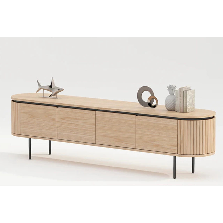 Comoda TV maro din lemn 200 cm Atelier